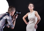 model being photographed