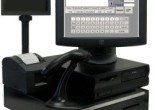 black cash register with computer screen
